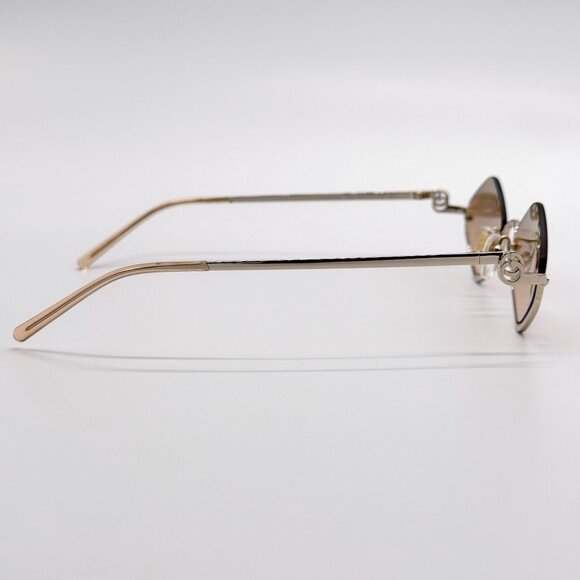 NEW GUCCI SUNGLASSES GOLD WOMEN GEOMETRIC EYEWEAR GUCCI GG1604S 003 main image 4